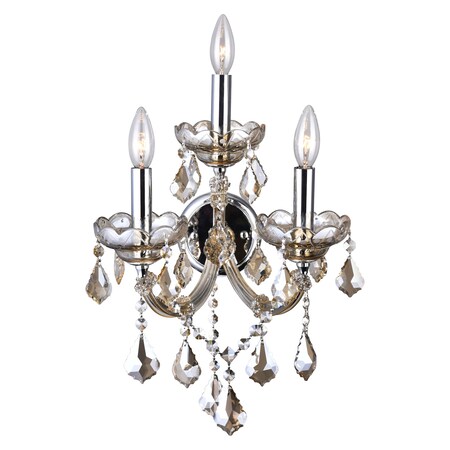 Cwi Lighting 3 Light Wall Sconce With Chrome Finish 8318W12C-3 (Cognac)